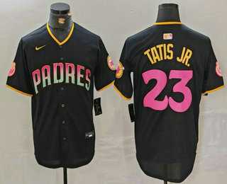 Men%27s San Diego Padres #23 Fernando Tatis Jr Black 20th Anniversary Cool Base Stitched Jersey
